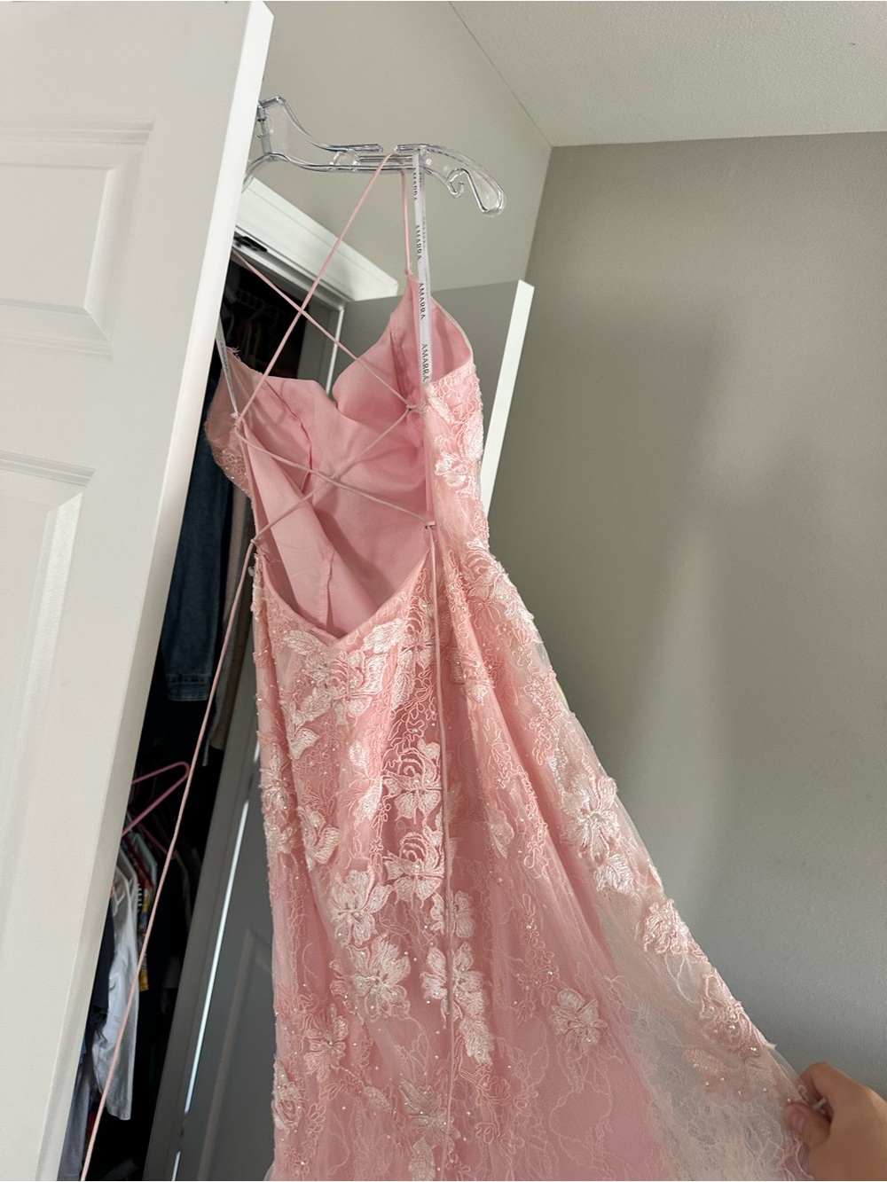 Light Pink Lace Mermaid Prom/formal Dress - Picture 4 of 5